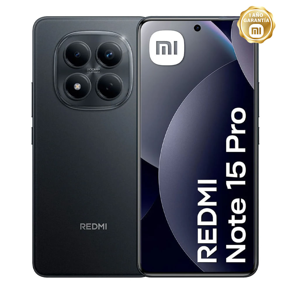 Celular Xiaomi Redmi Note 15 Pro 4G 8GB 256GB Negro - 6500mAh