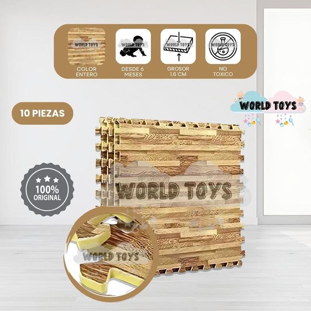 Piso Rompecabezas para Bebés COMFY WOOD 1.6 Wood
