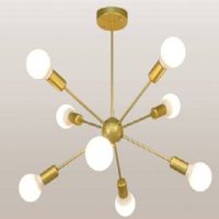 Lámpara Colgante Octopus Dorado luces INCLUYE Focos