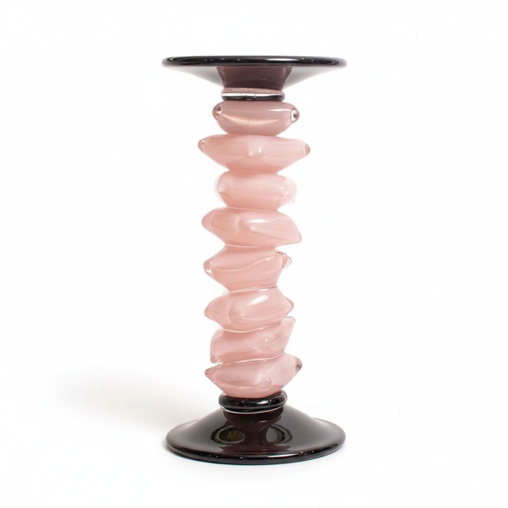 CANDELERO SORELLA 27CM VIDRIO MURANO