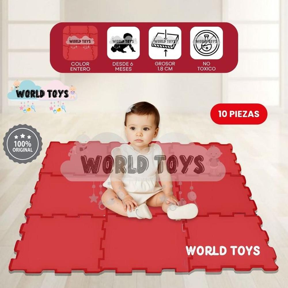 Piso Rompecabezas PLAYGROUND DELUXE 1.8 Red