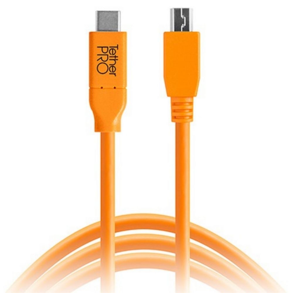 Cable Tether Tools USB 2.0 Tipo C a USB Micro-B con 5 Pines - 4.6 metros