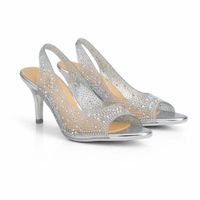 Zapato Fantasía Plateado Taco 7