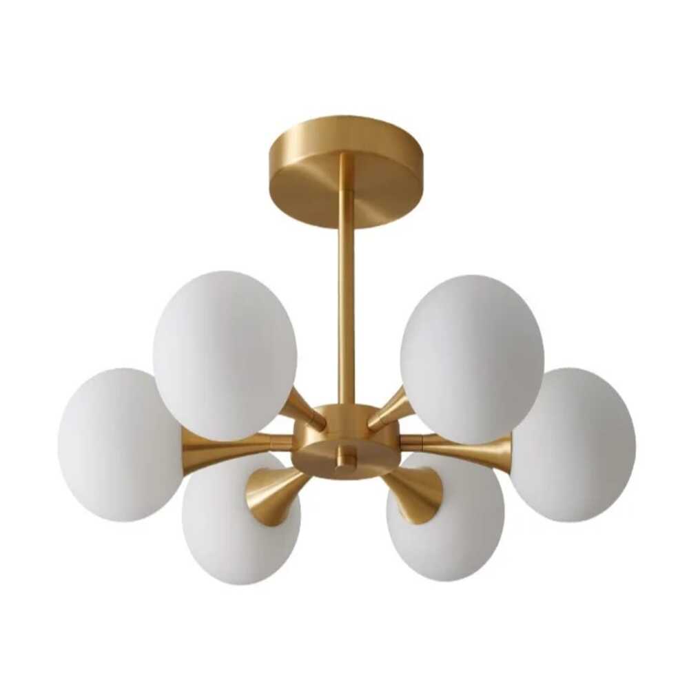 Lámpara de techo viena dorado 6 sockets