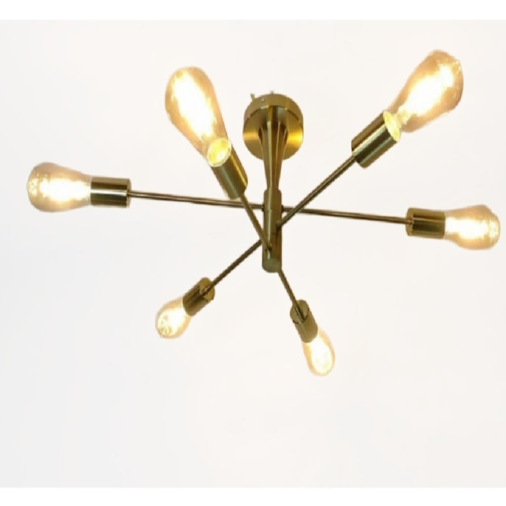 Lámpara de techo paris dorado 6 sockets