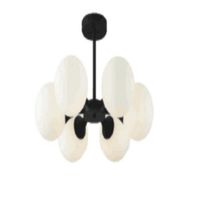 Lámpara de techo viena negro 6 sockets