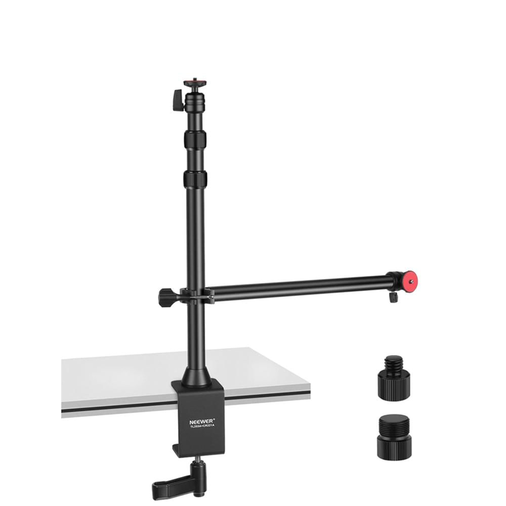 Soporte de mesa con brazo flexible Neewer TL253A- CR221A para cámaras y luces