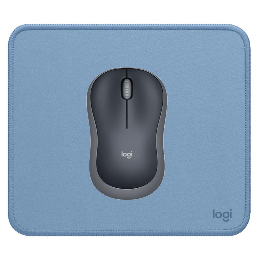 MOUSE M185 GRIS Y PAD MOUSE AZUL
