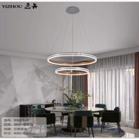 Lámpara de techo led escocesa doble aro 3 luces