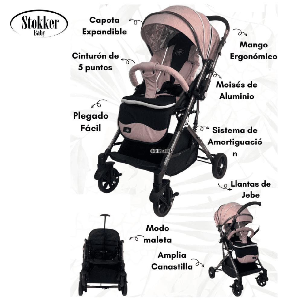 Coche Maleta Plegable Stokker Baby -MODRIC- Rosado MODRIC-003
