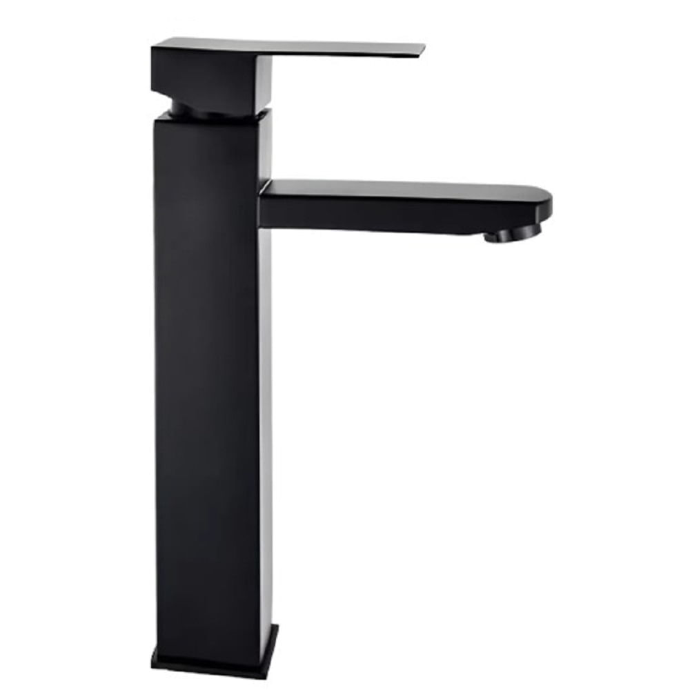 Grifo  Cuadrado - FrioCaliente- Acero Inoxidable-Negro Mate