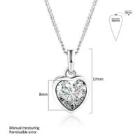 Collar Crystal Silver Heart Novia Amor Regalo Navidad Genieka Dorado