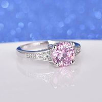 Anillo de Promesa Imperial Rose Bañado Oro Blanco 18K Aro Genieka Dorado