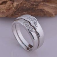 Aro de Alianzas Matrimonio Corazón Mujer Bañado Plata S925 Genieka Plateado