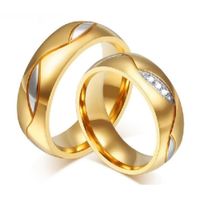 Aro Alianzas Matrimonio Forever Mujer Bañado Oro 18K Novia Genieka Dorado