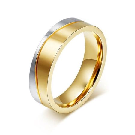 Aro de Matrimonio Gold Dream Hombre Bañado Oro 18K Novio Genieka Dorado