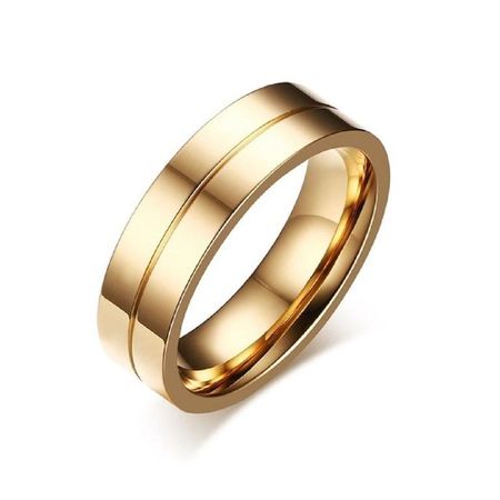 Anillo de Matrimonio Diamods Dream Hombre Bañado Oro 18K Novio Genieka Dorado