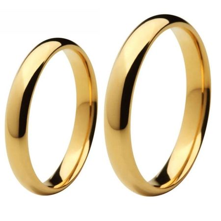 Aro Matrimonio Alianzas Classic Hombre Bañado Oro 18K Novio Genieka Dorado