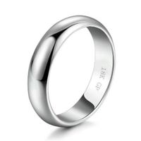 Anillo Alianzas Matrimonio Eternal Hombre Bañado Oro Blanco Genieka Plateado