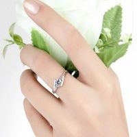 Anillo Compromiso Infinito Bañado Oro Blanco18K San Valentín Genieka Plateado