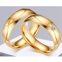 Aro de Alianzas Matrimonio All Luxury Hombre Bañado Oro 18K Genieka Dorado