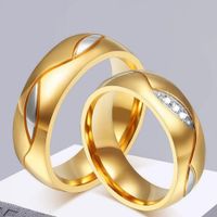 Aro Alianzas Matrimonio Forever Mujer Bañado Oro 18K San Valentín Dorado