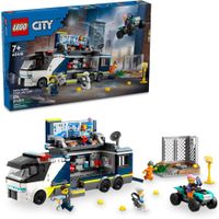 LEGO CITY CAMIÓN DE POLICÍA MÓVIL CON QUAD 2 AGENTES Y 2 LADRONES