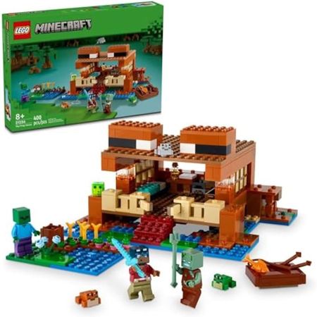 LEGO MINECRAFT CASA DE LA RANA CON ANIMALES Y FIGURAS DE CRIATURAS