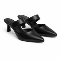 Zapato Salvador Negro taco 5 - cuero