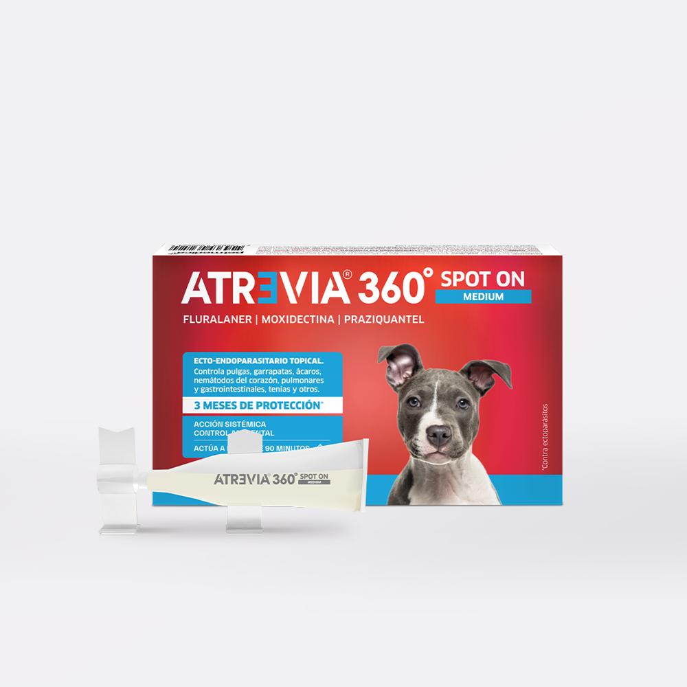 ANTIPULGAS PARA PERROS ATREVIA 360 SPOT ON MEDIUM 9 a 18 KG X 1 PIPETA