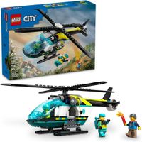 LEGO CITY HELICÓPTERO DE RESCATE DE EMERGENCIA, SET DE JUEGO PARA NIÑOS