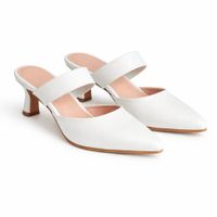 Zapato Salvador Blanco taco 5 - cuero