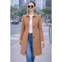Abrigo Paño Bebe Camello para dama