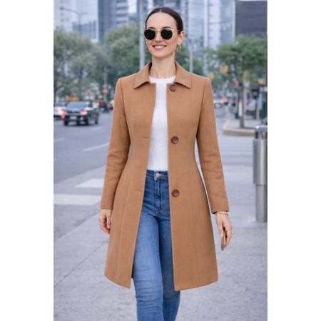 Abrigo Paño Bebe Camello para dama