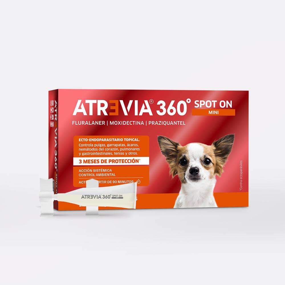 ANTIPULGAS PARA PERROS ATREVIA 360 SPOT ON MINI 2.25 a 4.5 KG X 5 PIPETAS