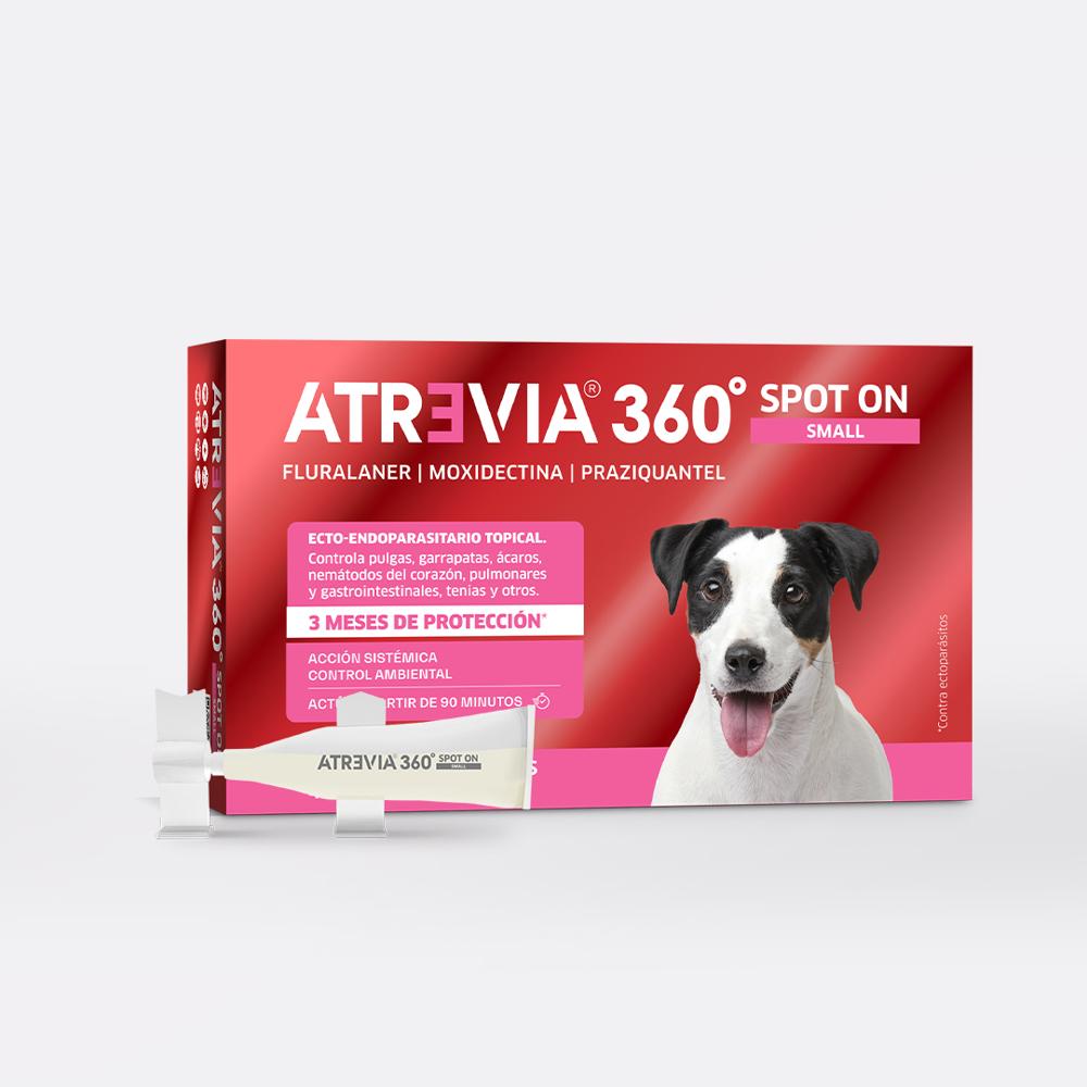 ANTIPULGAS PARA PERROS ATREVIA 360 SPOT ON SMALL 4.5 a 9 KG X 5 PIPETAS