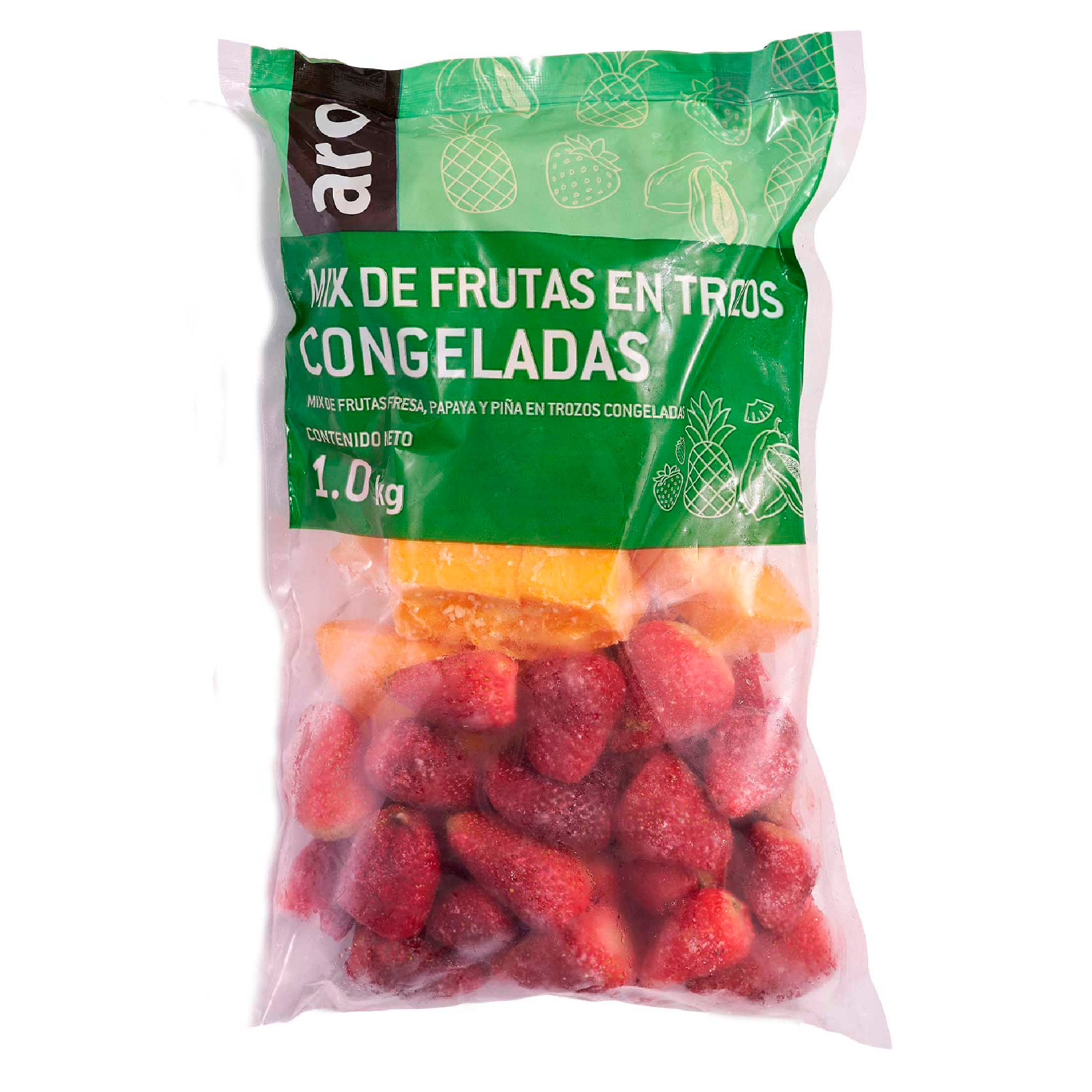Mix de Fresa, Papaya y Piña Congeladas ARO Bolsa 1 Kg
