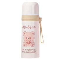 Termo de Acero Inoxidable Mr. Bear Crema 350 ml Conserva Calor y Frío