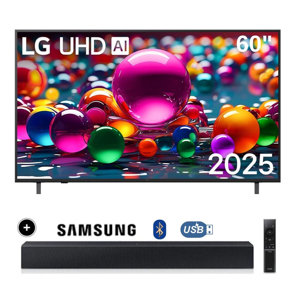Televisor LG 60"" Smart UHD 4K Thinq Ai 60UA8050PSA + Soundbar HW B400