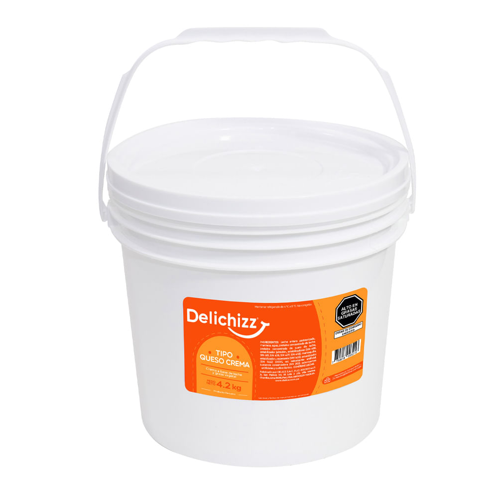 Queso Crema DELICHIZZ Balde 4.2Kg