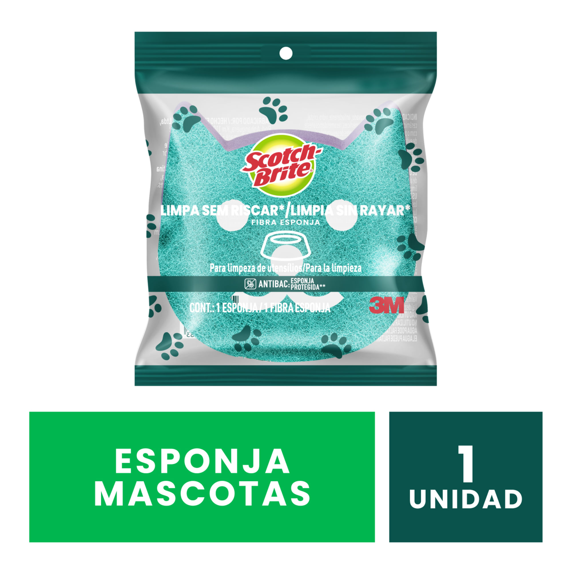 Esponja Mascotas SCOTCH BRITE 1un (Modelos Aleatorios)