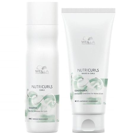 Shampoo para Rizos 250ml + Acondicionador Wella Nutricurls