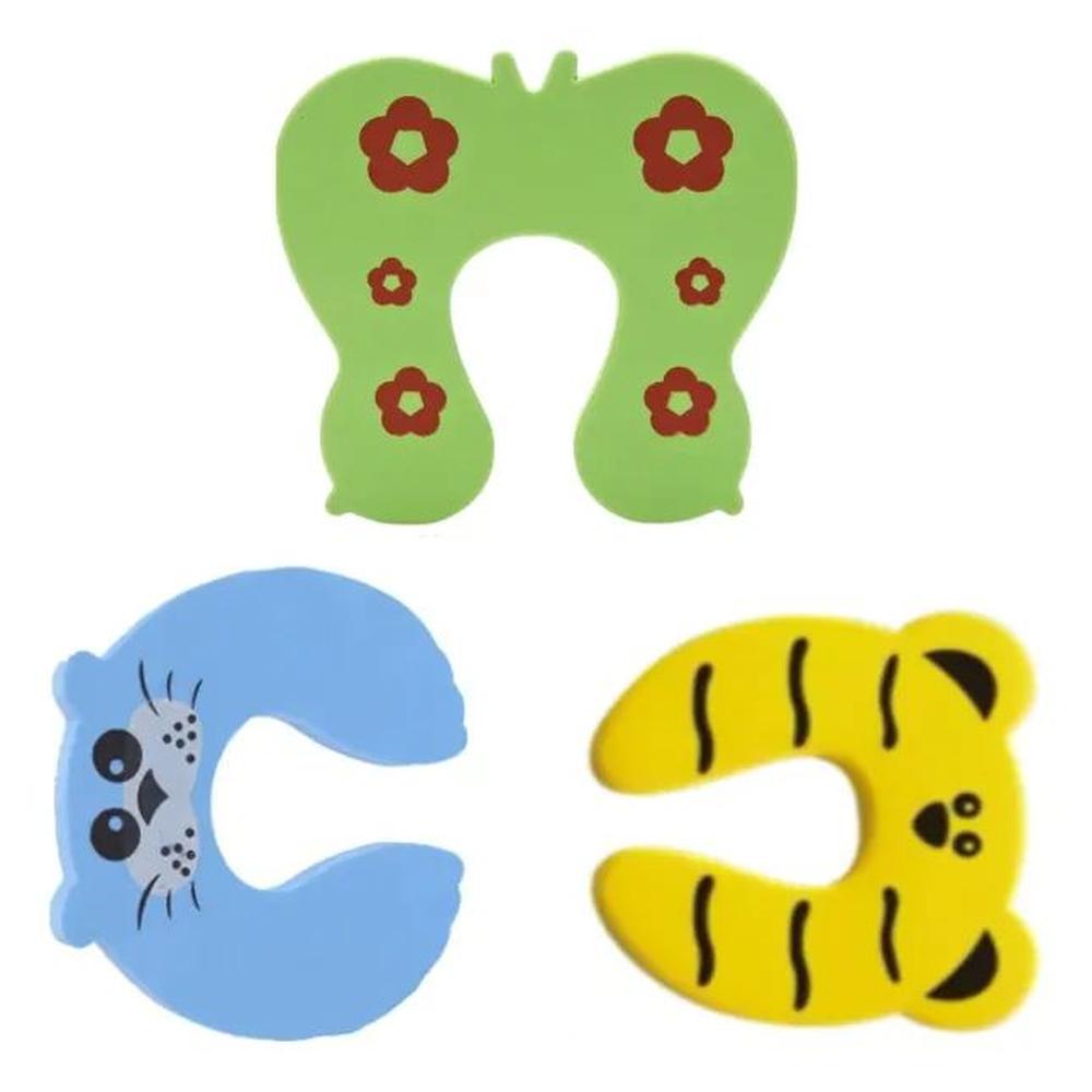 PACK X3 TOPE DE PUERTA INFANTIL NIÑOS ANTIGOLPE MARIPOSA OSO FOCA