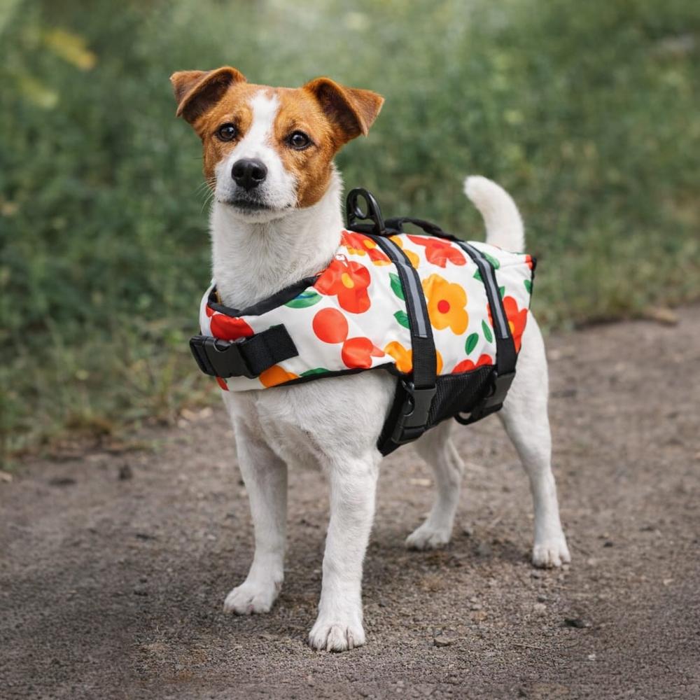 CHALECO SALVAVIDAS PARA PERROS - TALLA S MÁS REGALO INCLUIDO Blanco