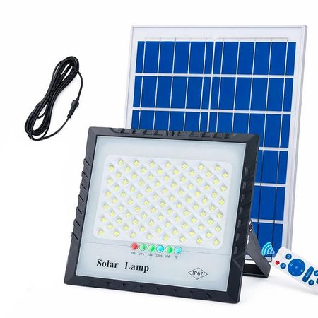 Lampara 100W 12 000mah más Panel Solar y Control Remoto