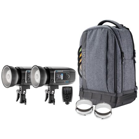 Kit de Mochila con 2 Luces Estroboscópicas Westcott Fj400 Y Disparador Inalámbrico Universal Fj X3M