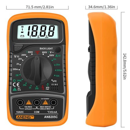 Multímetro Digital ANENG AN8205C - Precisión y Versatilidad para Medición Eléctrica