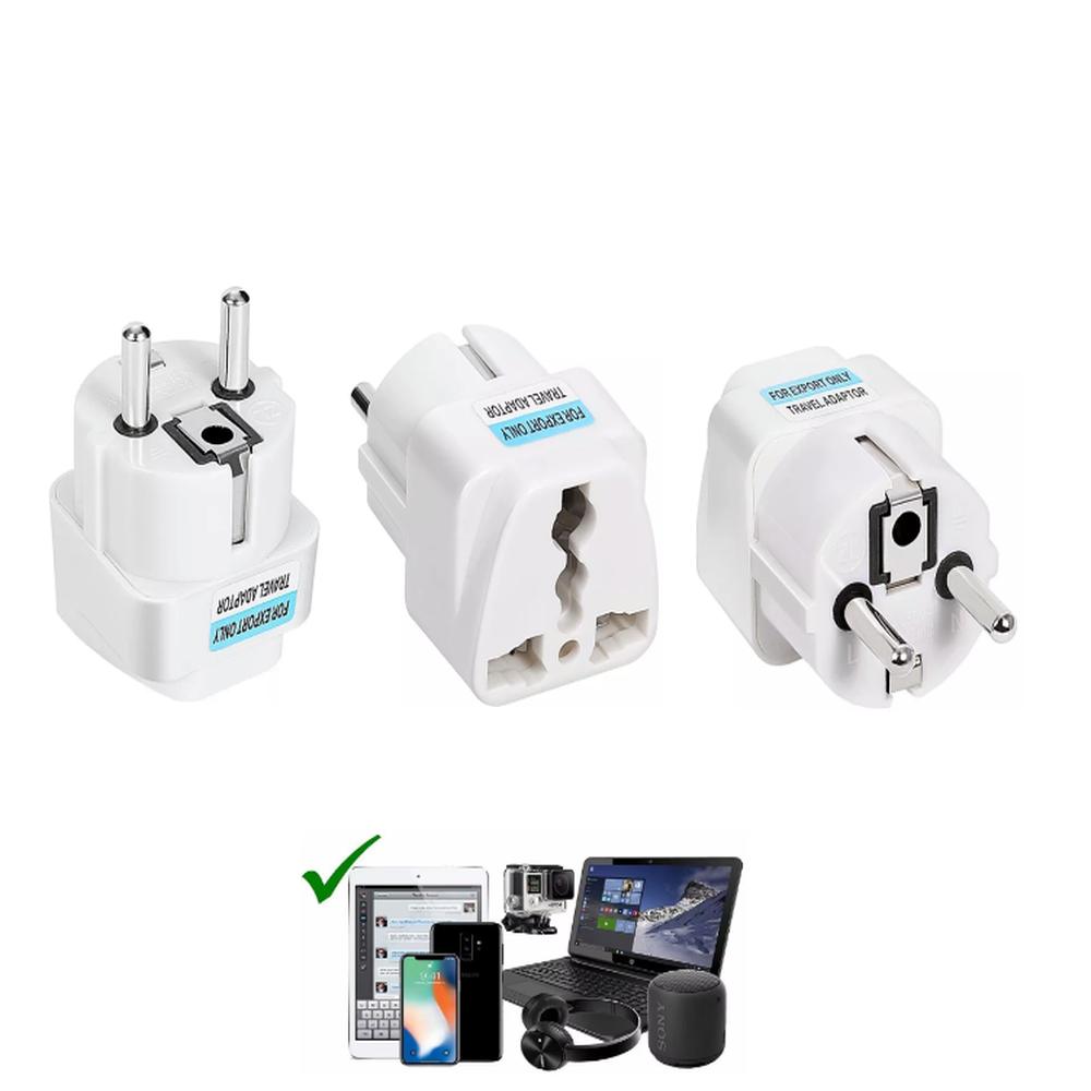 Adaptador Universal Enchufe Europeo Pack X3 Un 10A 250V Muy Practico