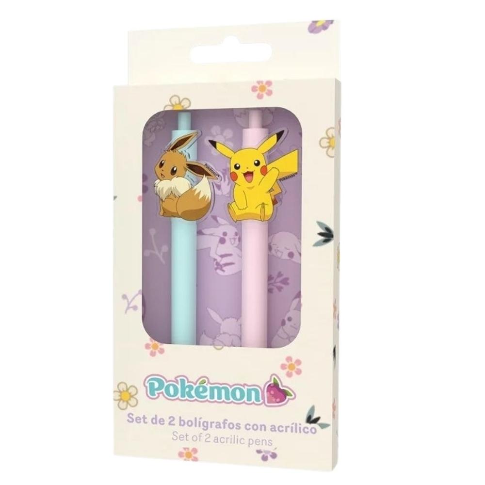 Set Escolar de Lapiceros Pokemon x2