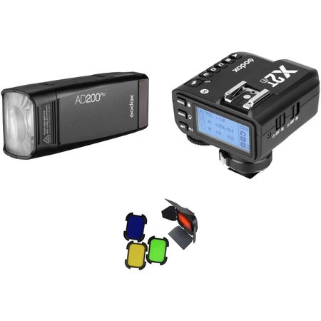 Kit Godox Ad200Pro con Disparador X2 Y Puertas de Granero para Fujifilm